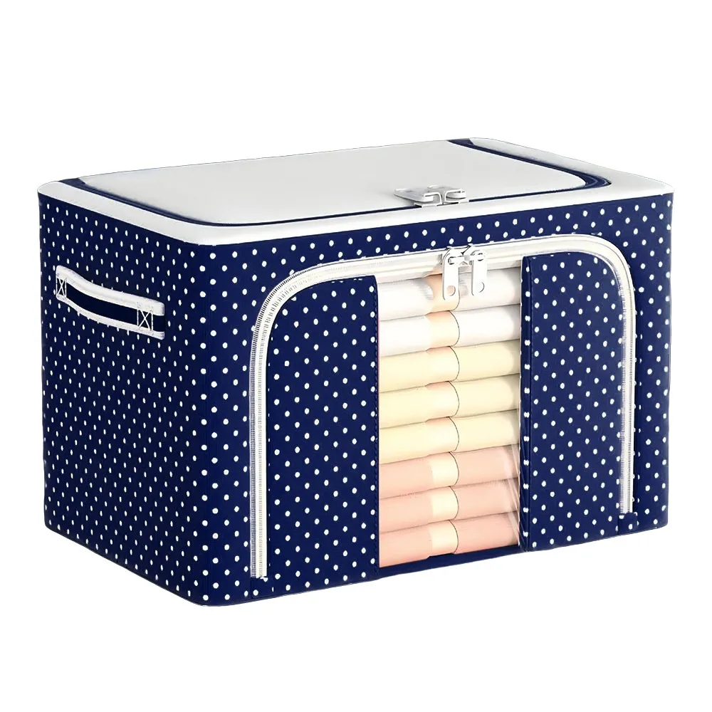 24/66/110L Foldable Storage Box Dustproof Oxford Cloth Waterproof Storage Organizer With Steel Frame With Lids
24/66/110L Foldable Storage Box Dustproof Oxford Cloth Waterproof Storage Organizer With Steel Frame With Lids