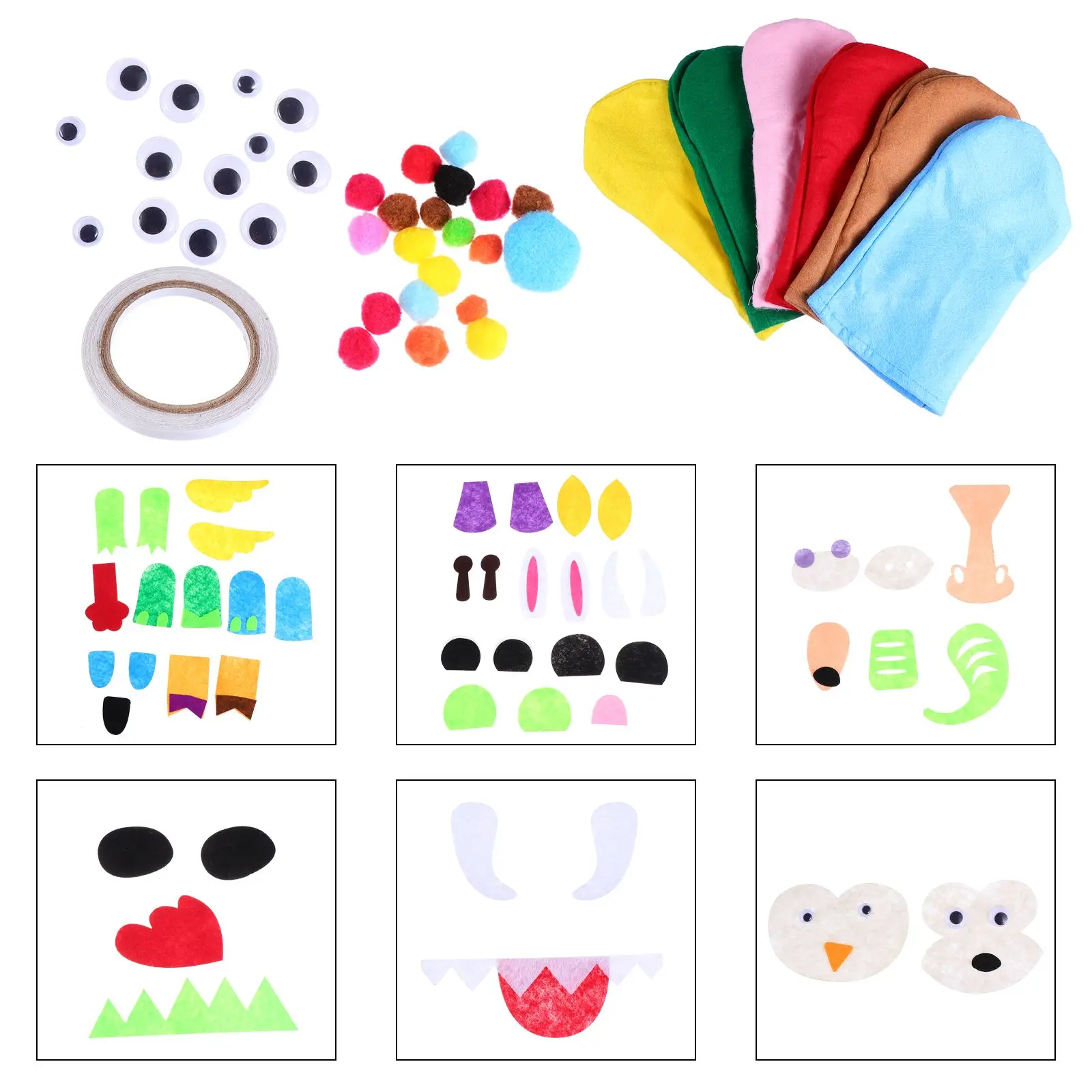 Hand Puppet Kit Felt Craft Supplies Kids DIY Manual Crafts Toddler Toys Educational Activities Creativity Development Party
Hand Puppet Kit Felt Craft Supplies Kids DIY Manual Crafts Toddler Toys Educational Activities Creativity Development Party