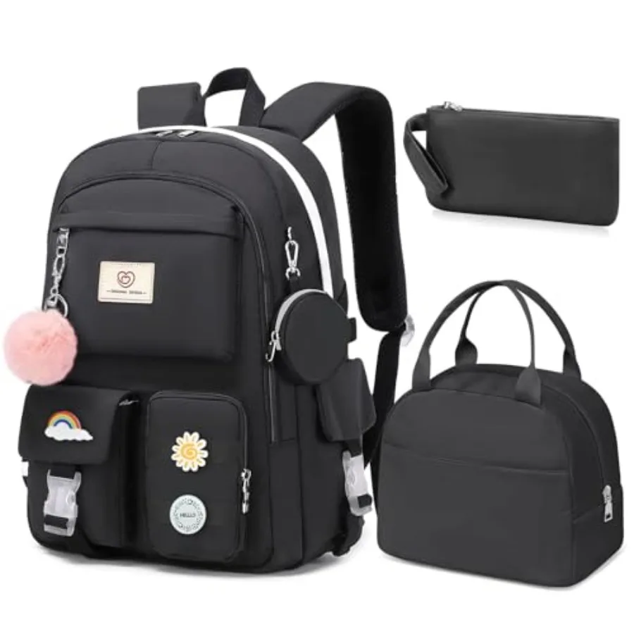 School Backpack For Girls - 6pcs Cute Girls Backpack With Lunch Box Set For Teens Women College Middle High School - 18″ School
School Backpack For Girls - 6pcs Cute Girls Backpack With Lunch Box Set For Teens Women College Middle High School - 18″ School