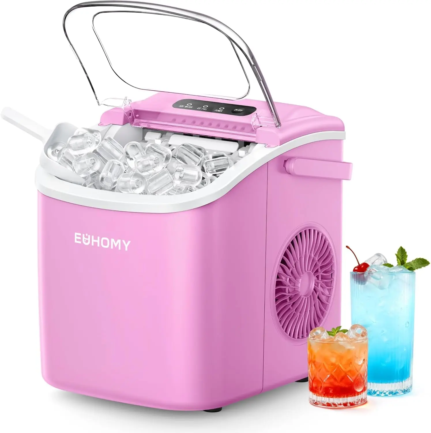 Portable Ice Maker Machine, 26lbs/24Hrs, 9 Cubes in 6 Mins, Auto-Cleaning with Basket & Scoop for Home/Kitchen/Camping/RV (Pink)
Portable Ice Maker Machine, 26lbs/24Hrs, 9 Cubes in 6 Mins, Auto-Cleaning with Basket & Scoop for Home/Kitchen/Camping/RV (Pink)