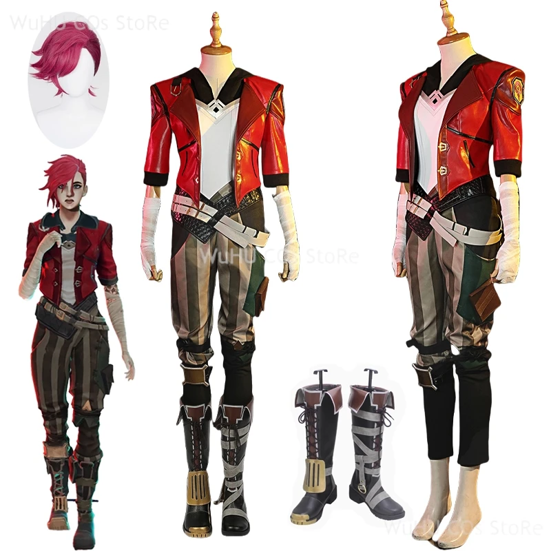 Game LOL Arcane Vi Cosplay Costume Piltover Enforcer Outfit Vi Uniform Wig For Women Halloween Carnival Role Play Props Hot Sale
Game LOL Arcane Vi Cosplay Costume Piltover Enforcer Outfit Vi Uniform Wig For Women Halloween Carnival Role Play Props Hot Sale