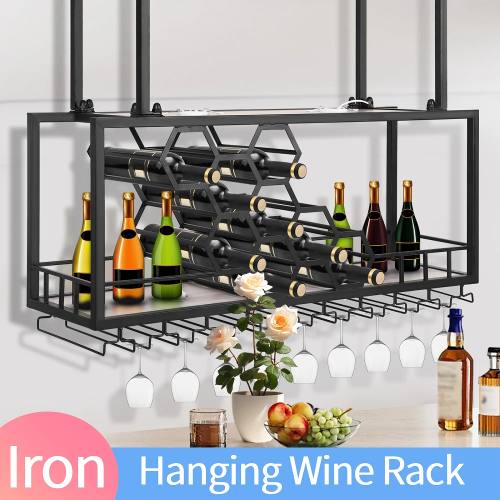 100x30x40cm Wall-Mounted Wine Rack with 2 Layers Partitions and Honeycomb Shaped Bottle Storage Holder for Home Restaurants Bar
100x30x40cm Wall-Mounted Wine Rack with 2 Layers Partitions and Honeycomb Shaped Bottle Storage Holder for Home Restaurants Bar