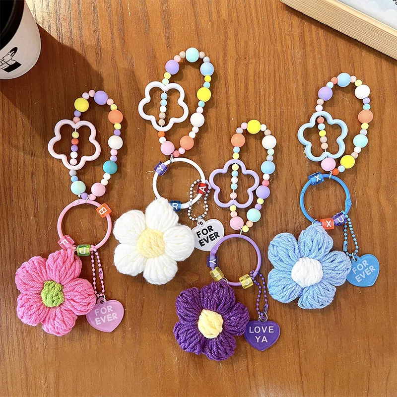 Ladies' Bag Pendants Creative Handmade Woven Flower Cute Sweet Kawaii Verstaile Bag Accessories High-quality Keychains For Girl
Ladies' Bag Pendants Creative Handmade Woven Flower Cute Sweet Kawaii Verstaile Bag Accessories High-quality Keychains For Girl