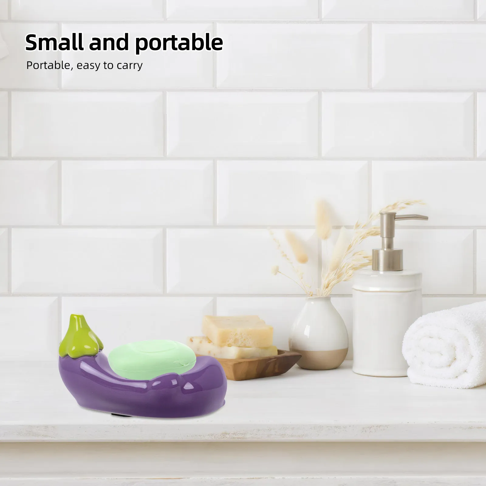 Очаровательная керамическая мыльница в форме баклажана с самоотводом воды для душа, ванной комнаты, раковины, столешницы, органайзер-поднос
Очаровательная керамическая мыльница в форме баклажана с самоотводом воды для душа, ванной комнаты, раковины, столешницы, органайзер-поднос