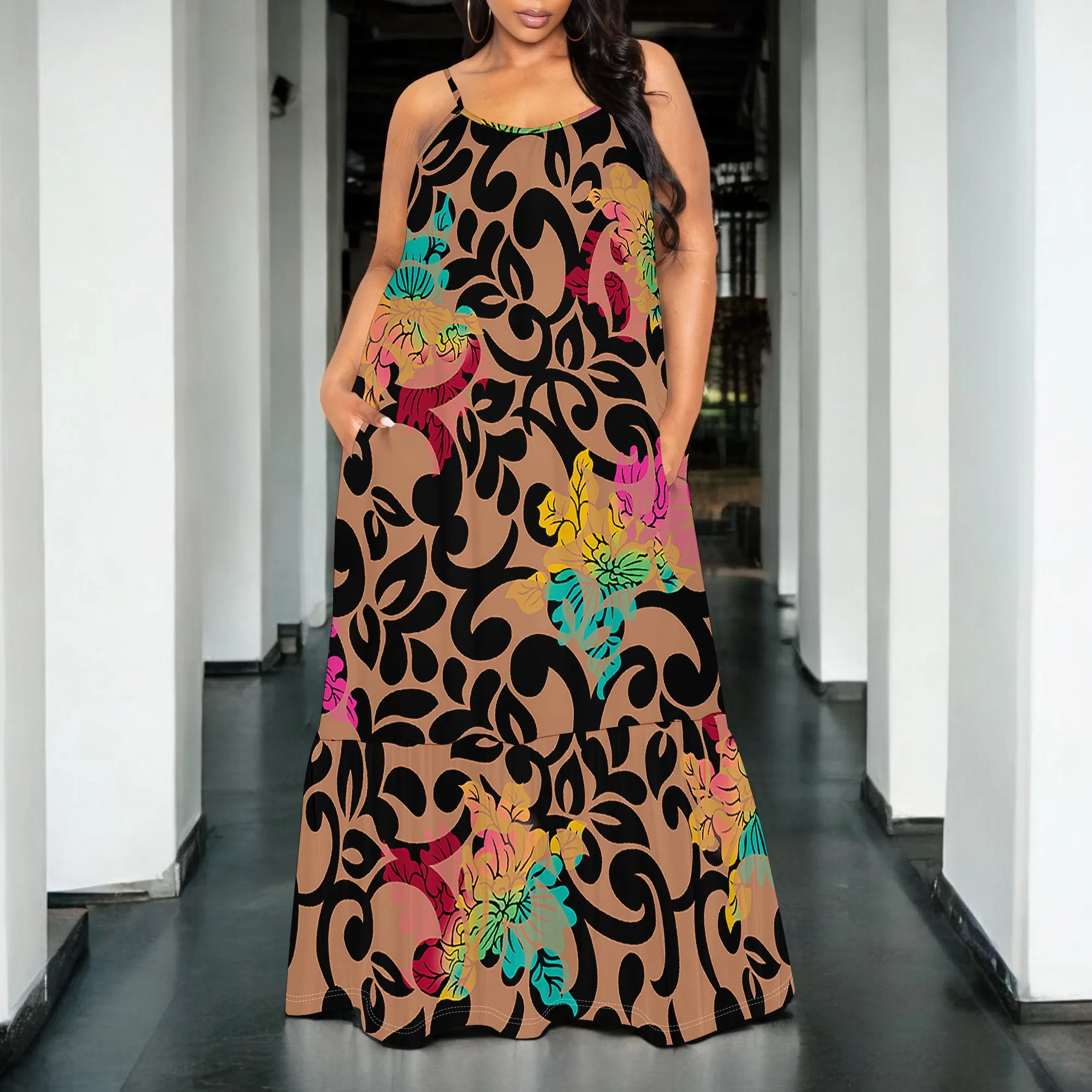 Women's Fashion Printed Short Sleeve Long Dress Sexy Off Shoulder Backless Bodycon Party Dress halter dress with pocket
Women's Fashion Printed Short Sleeve Long Dress Sexy Off Shoulder Backless Bodycon Party Dress halter dress with pocket