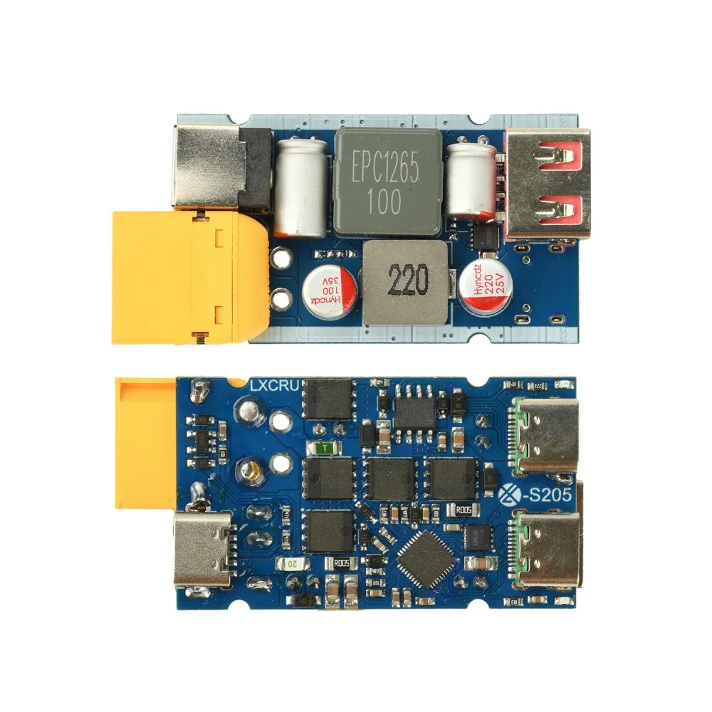 205W High Power Fast Charging Module PD QC Full Protocol Buck Boost Charging Board DC9-30V Input 140W+65W Dual Output Module
205W High Power Fast Charging Module PD QC Full Protocol Buck Boost Charging Board DC9-30V Input 140W+65W Dual Output Module