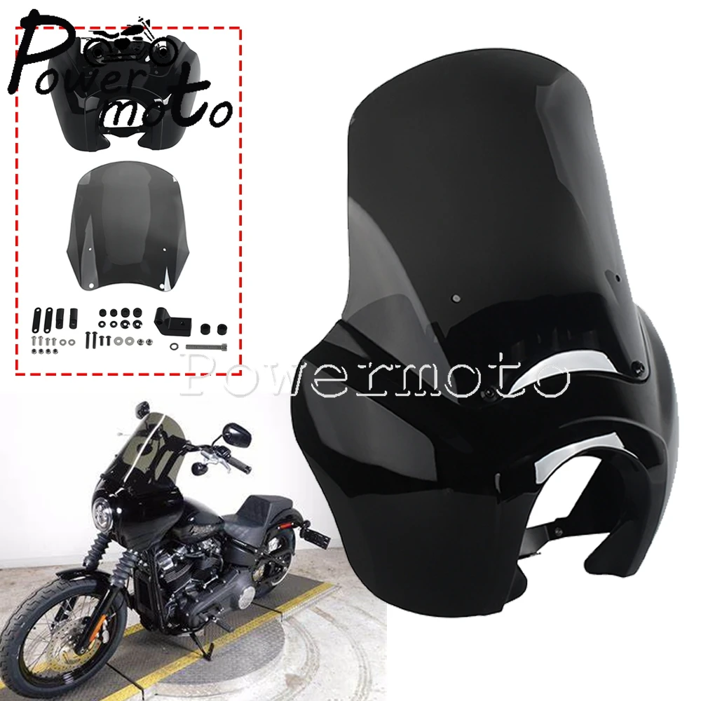 Front Windshield Fairing Headlight Cover Cowl Cafe Racer For Harley Softail Street Bob FXBB FXBBS Standard FXST Low Rider FXLR
Front Windshield Fairing Headlight Cover Cowl Cafe Racer For Harley Softail Street Bob FXBB FXBBS Standard FXST Low Rider FXLR