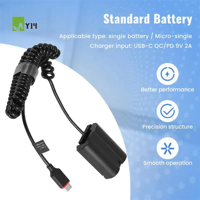 AY14 -EN-EL15 Dummy Battery DC Power AC Adapter For Nikon D7000 D7100 D7200 D750 D800E D810A Z5 Z6 Z7 II Camera Charger
AY14 -EN-EL15 Dummy Battery DC Power AC Adapter For Nikon D7000 D7100 D7200 D750 D800E D810A Z5 Z6 Z7 II Camera Charger