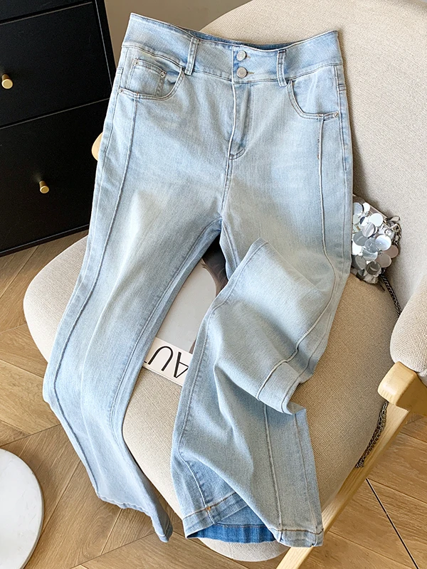 High Waist Bell Bot Jeans Women's Spring New Sle Elastic Slimming Light Blue Micro Flared Pants Casual Wide Leg Cotton S...
High Waist Bell Bot Jeans Women's Spring New Sle Elastic Slimming Light Blue Micro Flared Pants Casual Wide Leg Cotton S...