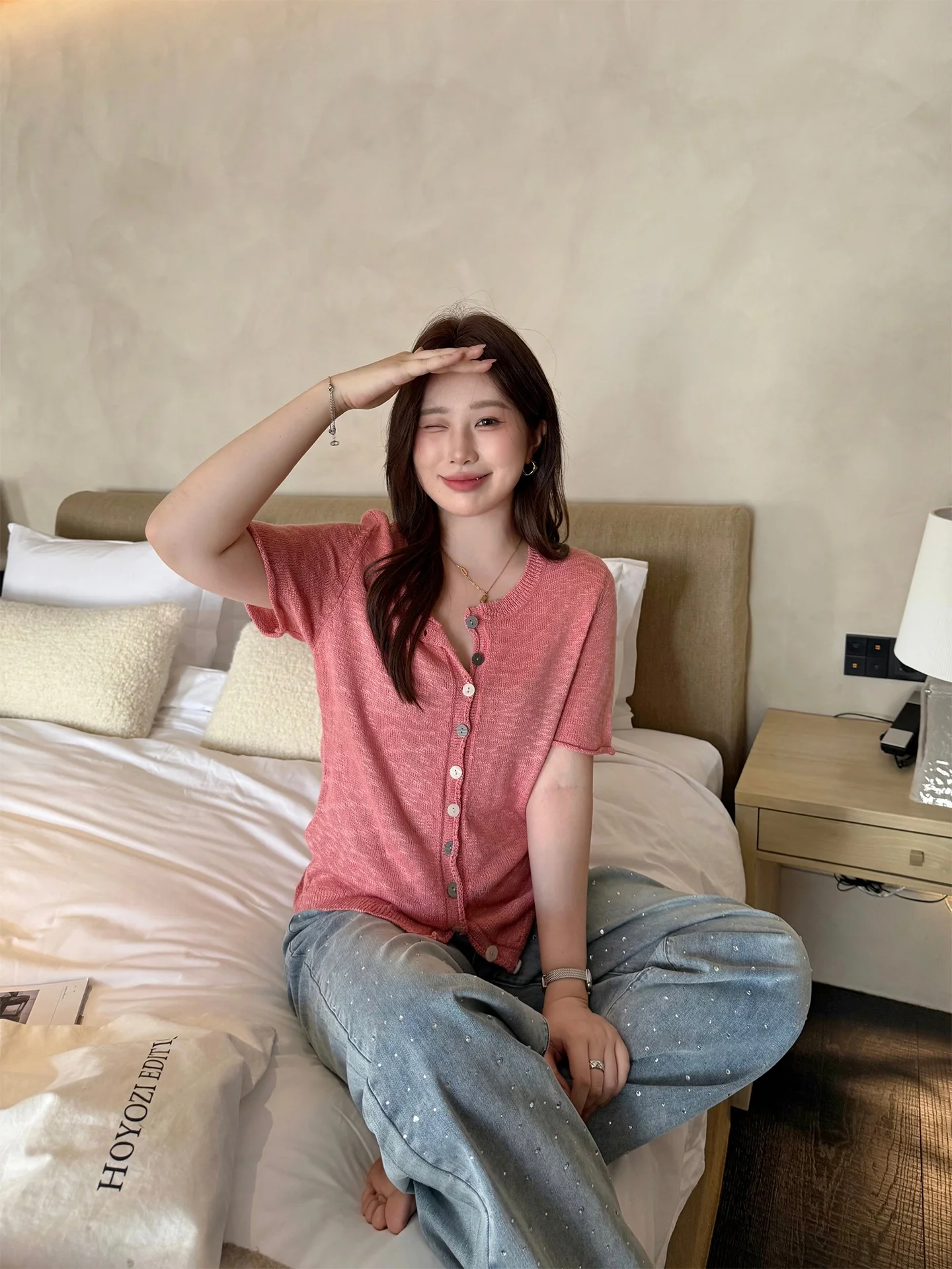 Sweet Style Knitted Thin T-Shirt plus Size Women's Summer Korean Style Gentle And Beautiful Unique Design Ladies' Top
Sweet Style Knitted Thin T-Shirt plus Size Women's Summer Korean Style Gentle And Beautiful Unique Design Ladies' Top