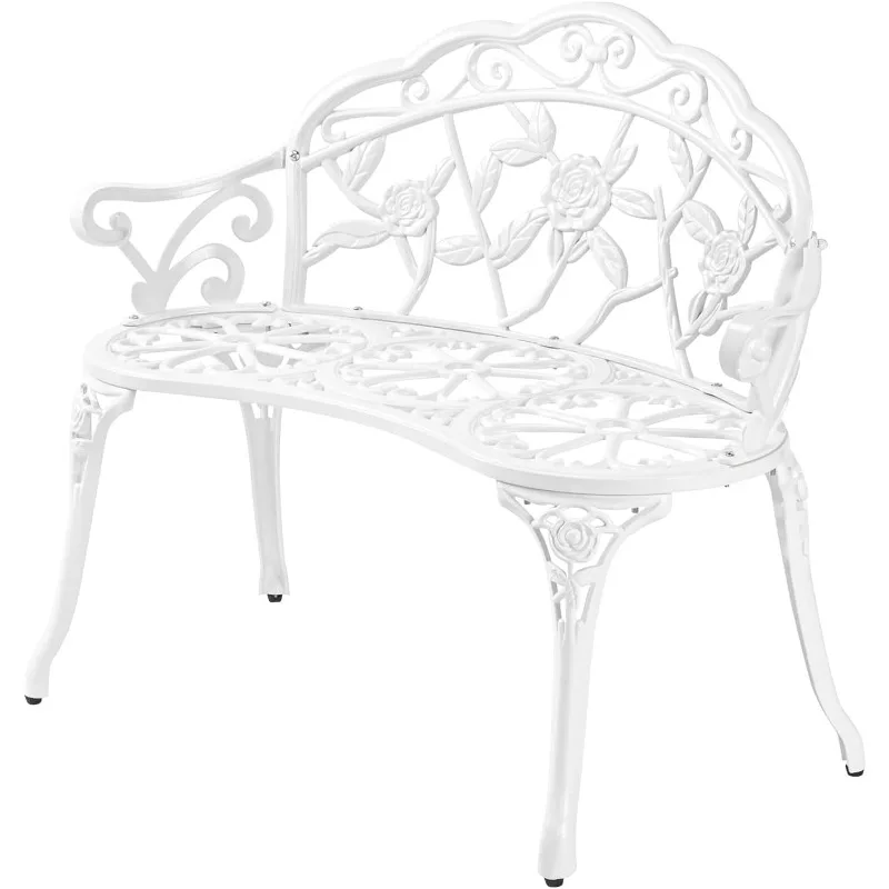 38.5" Patio Park Garden Outdoor Metal Rose Bench, 2-Person Cast Iron Cast Aluminium Frame Antique Finish Chair
38.5" Patio Park Garden Outdoor Metal Rose Bench, 2-Person Cast Iron Cast Aluminium Frame Antique Finish Chair