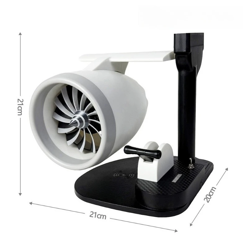 Creative Desktop USB Airplane Engine Turbo Small Electric Fan with Wireless Charging
Creative Desktop USB Airplane Engine Turbo Small Electric Fan with Wireless Charging