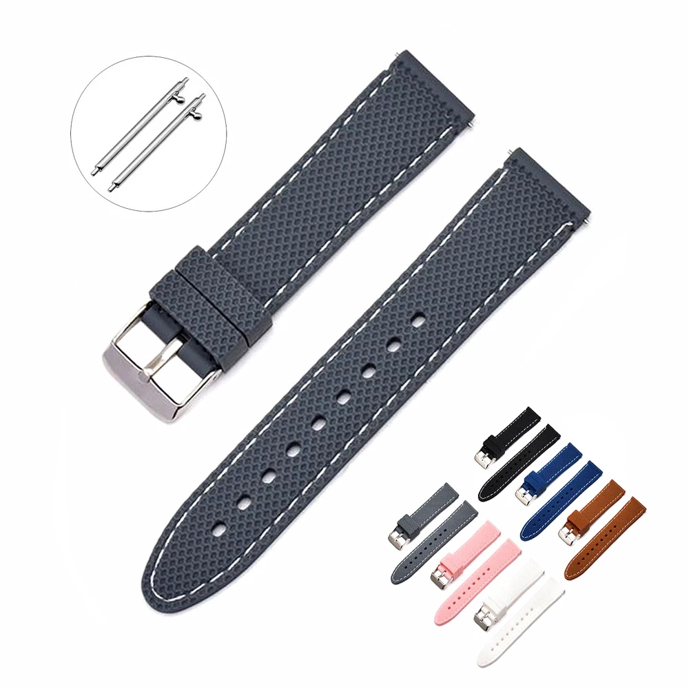 20mm 22mm 24mm Premium Stitch Silicone Watch Band Waterproof Soft Rubber Strap Men Women Universal Quick Release Watchbands
20mm 22mm 24mm Premium Stitch Silicone Watch Band Waterproof Soft Rubber Strap Men Women Universal Quick Release Watchbands