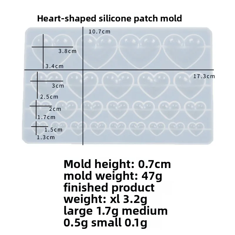 Силиконовая форма в форме всего сердца из эпоксидной смолы можно использовать для DIY ювелирных аксессуаров, подвесок для мобильных телефонов
Силиконовая форма в форме всего сердца из эпоксидной смолы можно использовать для DIY ювелирных аксессуаров, подвесок для мобильных телефонов