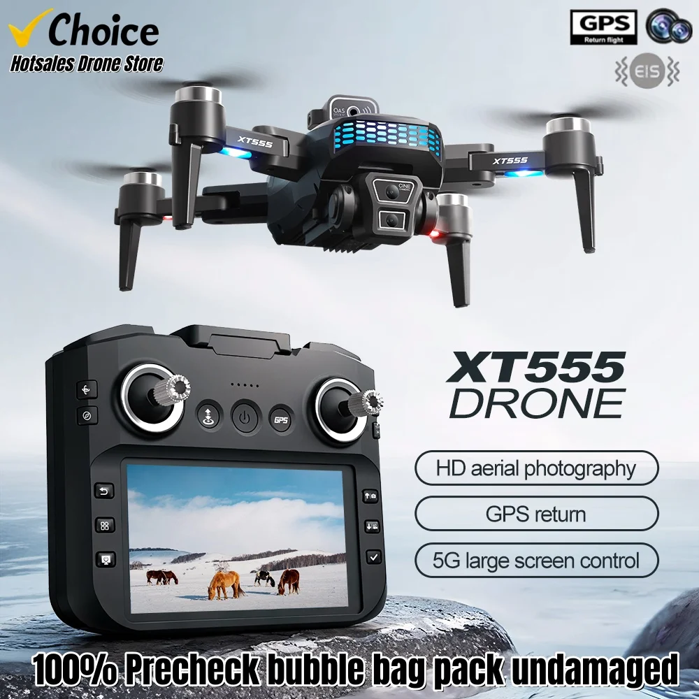 New XT555 GPS Drone Screen Remote Control Brushless Motor High Definition Aerial Photography Intelligent Positioning Aircraft
New XT555 GPS Drone Screen Remote Control Brushless Motor High Definition Aerial Photography Intelligent Positioning Aircraft