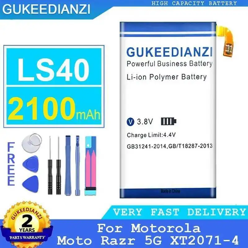 LS40 High Compatibility Mobile Phone Battery Premium Replacement For Motorola Moto Razr 5G XT2071-4 2100Mah
LS40 High Compatibility Mobile Phone Battery Premium Replacement For Motorola Moto Razr 5G XT2071-4 2100Mah