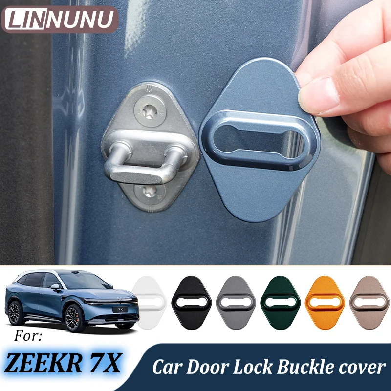 LINNUNU 4 шт., пряжка для дверного замка автомобиля, защитный чехол, аксессуары для Zeekr 7x 2025 2026, автомобильные салонные детали, металлический материал
LINNUNU 4 шт., пряжка для дверного замка автомобиля, защитный чехол, аксессуары для Zeekr 7x 2025 2026, автомобильные салонные детали, металлический материал