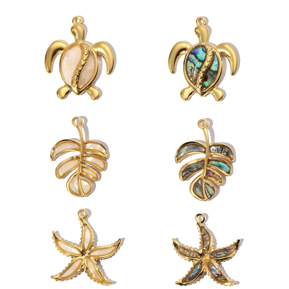 3pcs/Lot Stainless Steel Enamel Conch Starfish Leaf Pendants Charms for Fashion Jewelry Making Necklaces Accessory Wholesale
3pcs/Lot Stainless Steel Enamel Conch Starfish Leaf Pendants Charms for Fashion Jewelry Making Necklaces Accessory Wholesale