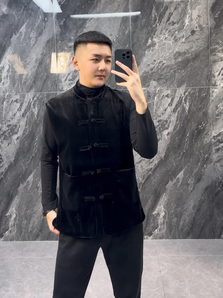 High-End Comfortable Men's Busin Sle Autumn Winter Tang Suit Vest with Button Design Faionable And Sli
High-End Comfortable Men's Busin Sle Autumn Winter Tang Suit Vest with Button Design Faionable And Sli