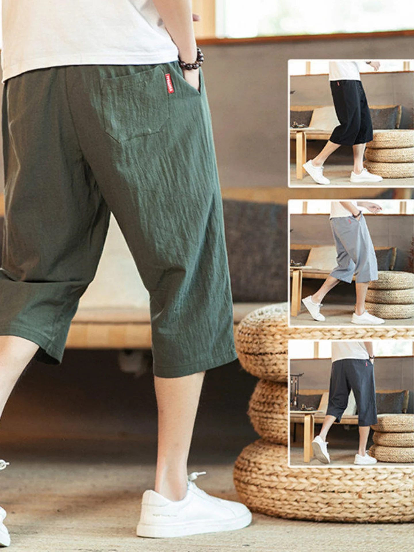 Loose Linen Cotton Men's Summer Thin ort Pants Wide Waist Straight Leg Cool Feeling Casual Trousers Faionable Men's Clothing
Loose Linen Cotton Men's Summer Thin ort Pants Wide Waist Straight Leg Cool Feeling Casual Trousers Faionable Men's Clothing