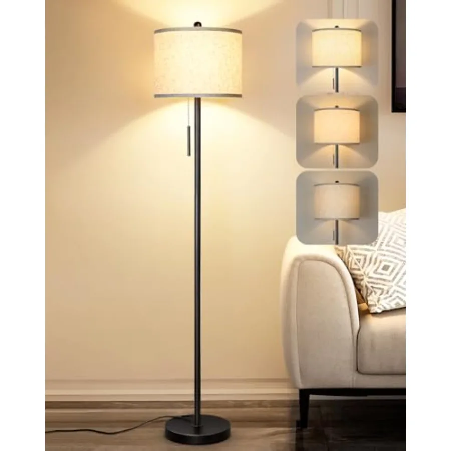Floor Lamp for Living Room, 63in Black Standing Lamp, 3-Way Dimmable Floor Lamp for Bedroom, Tall Lamp with White Linen Shade f
Floor Lamp for Living Room, 63in Black Standing Lamp, 3-Way Dimmable Floor Lamp for Bedroom, Tall Lamp with White Linen Shade f