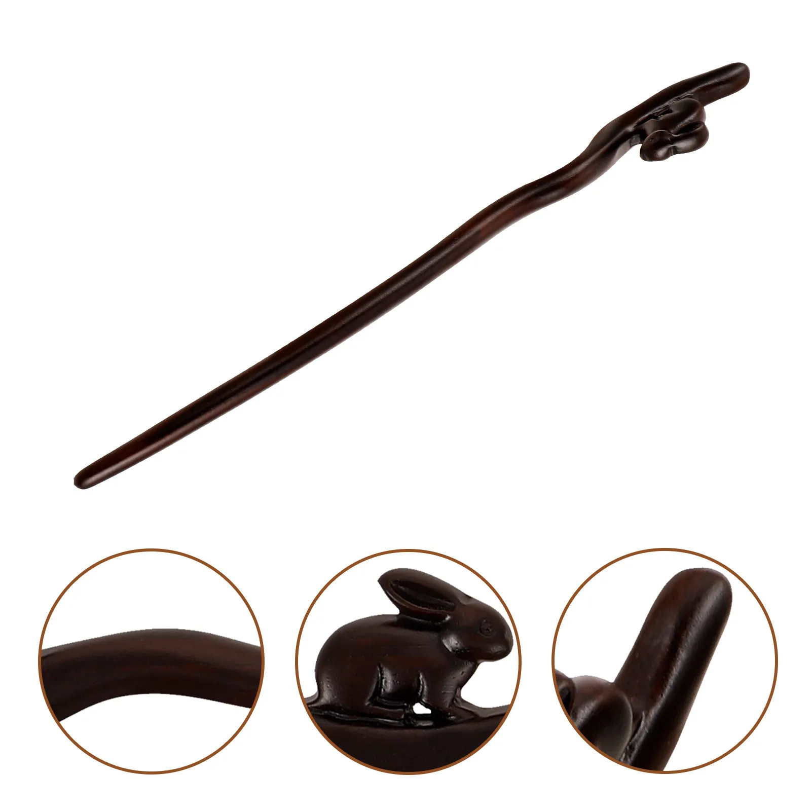Retro Wooden Rabbit Hair Stick Chinese Style Elegant Hair Chopstick for Hanfu Party Bun Hairstyle Accessories Wooden Chopstick
Retro Wooden Rabbit Hair Stick Chinese Style Elegant Hair Chopstick for Hanfu Party Bun Hairstyle Accessories Wooden Chopstick