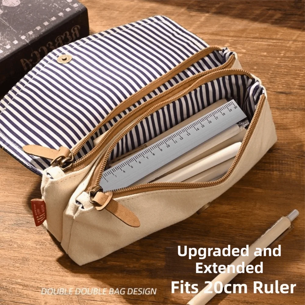 Zipper Closure Vintage Pencil Case Large Capacity Denim Material Pencil Bag 2-Layer Design Vintage Style Retro Denim Pencil Case
Zipper Closure Vintage Pencil Case Large Capacity Denim Material Pencil Bag 2-Layer Design Vintage Style Retro Denim Pencil Case