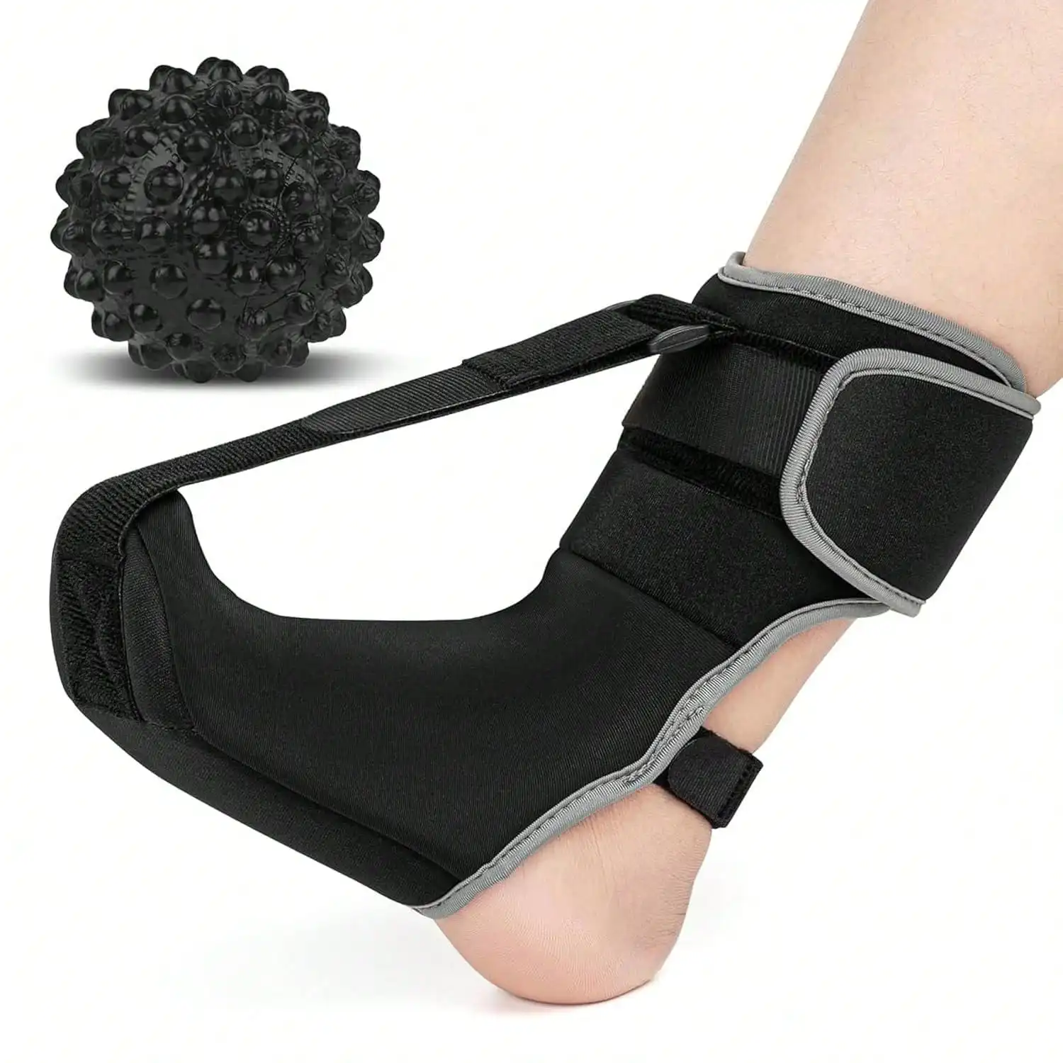 Foot Support+1.97inch Black Massage Ball, Foot Drop Stretching Strap, Adjustable Nighttime Splint, Suitable Both Men And Women, Fixed Ankle Support With Full Support Women And Men, Black
Foot Support+1.97inch Black Massage Ball, Foot Drop Stretching Strap, Adjustable Nighttime Splint, Suitable Both Men And Women, Fixed Ankle Support With Full Support Women And Men, Black