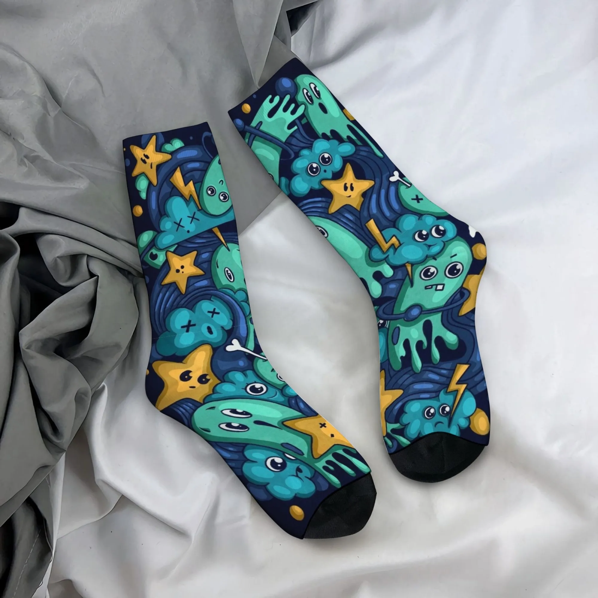 Cartoon Weather Monster Graffiti Men's Mid-calf Socks Comfortable Soft and Skin-friendly Quirky and Fun Outdoor Sports Socks
Cartoon Weather Monster Graffiti Men's Mid-calf Socks Comfortable Soft and Skin-friendly Quirky and Fun Outdoor Sports Socks