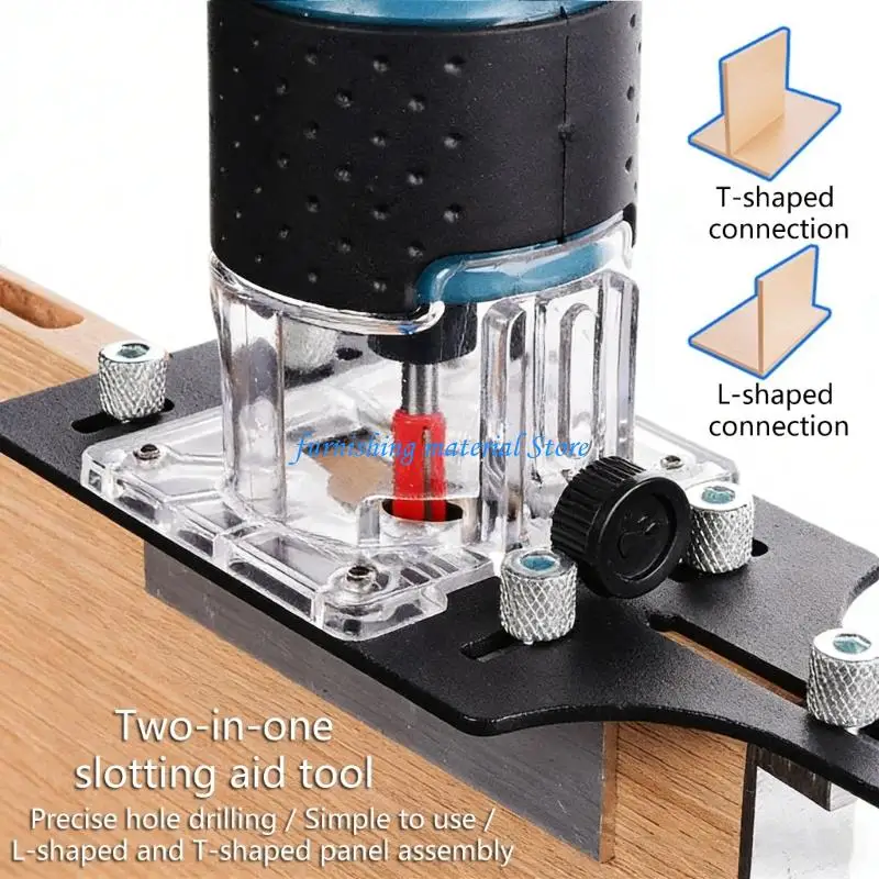 Y5GD 2 in 1 Grooving Aid Positioner Set Includes Limiter Etched Scale Adjustable for Wardrobe Shoes Rack Assembly Application
Y5GD 2 in 1 Grooving Aid Positioner Set Includes Limiter Etched Scale Adjustable for Wardrobe Shoes Rack Assembly Application