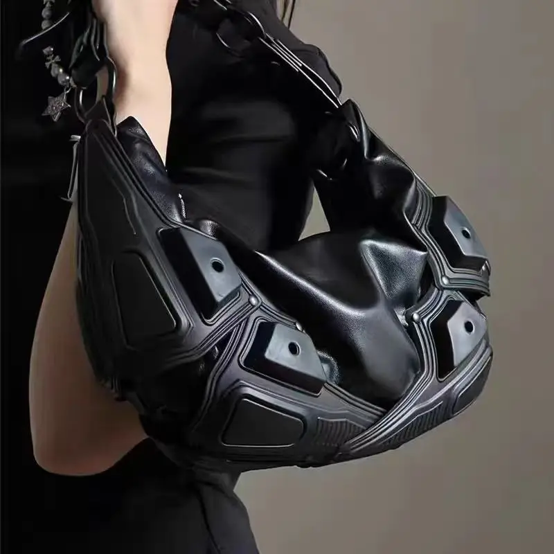 2025 Women Punk Shoulder Bag Vintage Underarm Bag Punk Tote Bag Girls High Quality Handbag
2025 Women Punk Shoulder Bag Vintage Underarm Bag Punk Tote Bag Girls High Quality Handbag