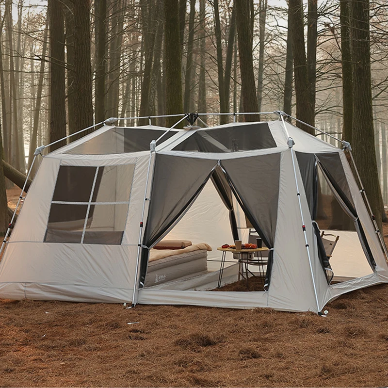 Outdoor Double-layer Portable Camping Tent Aluminum Alloy Rain Proof Sun Proof Automatic Tent Open the Tent
Outdoor Double-layer Portable Camping Tent Aluminum Alloy Rain Proof Sun Proof Automatic Tent Open the Tent
