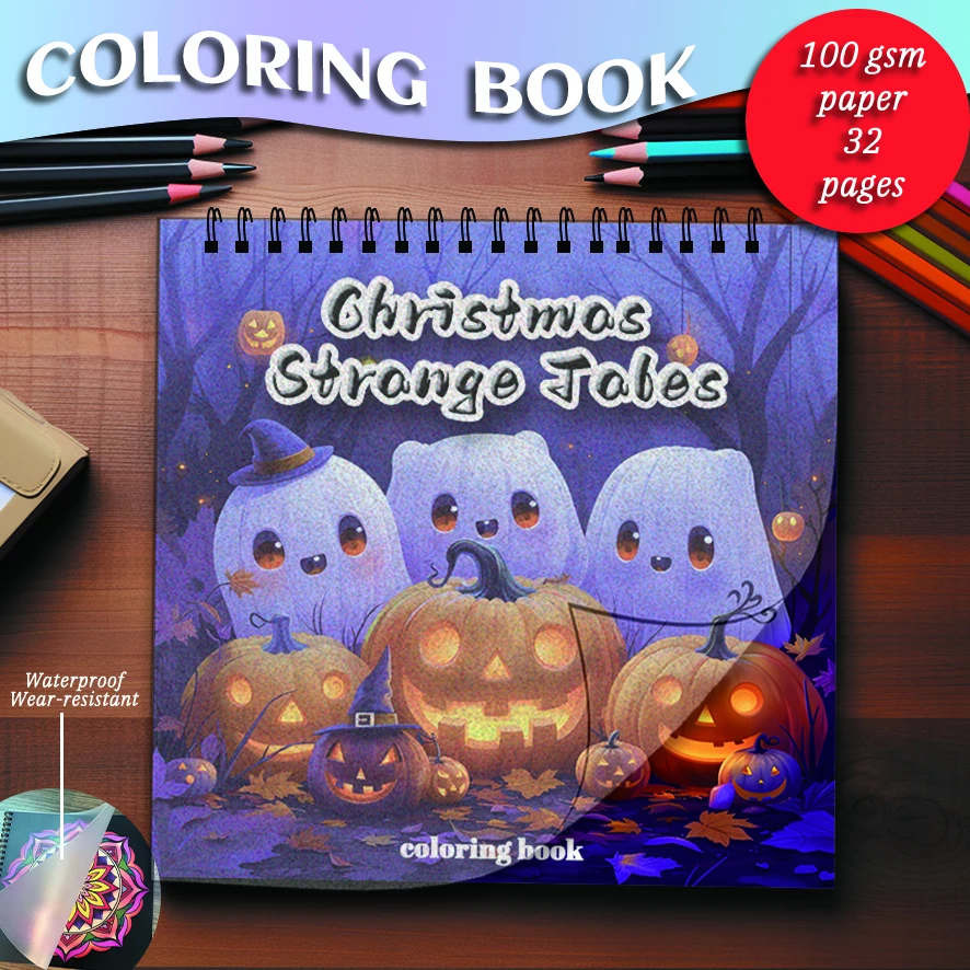 Halloween Coloring Book - 8.27 x 8.27 inches 32 pages coloring book - ideal gift for family or friends
Halloween Coloring Book - 8.27 x 8.27 inches 32 pages coloring book - ideal gift for family or friends