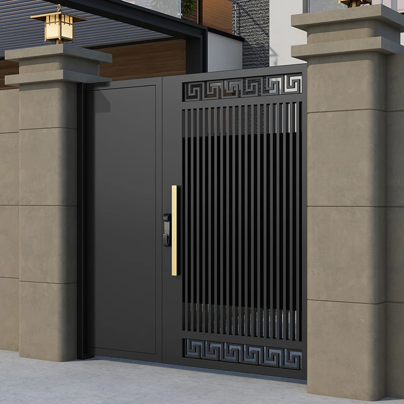 Modern villa aluminum alloy courtyard door stainless steel household garden door single double-door iron gate
Modern villa aluminum alloy courtyard door stainless steel household garden door single double-door iron gate