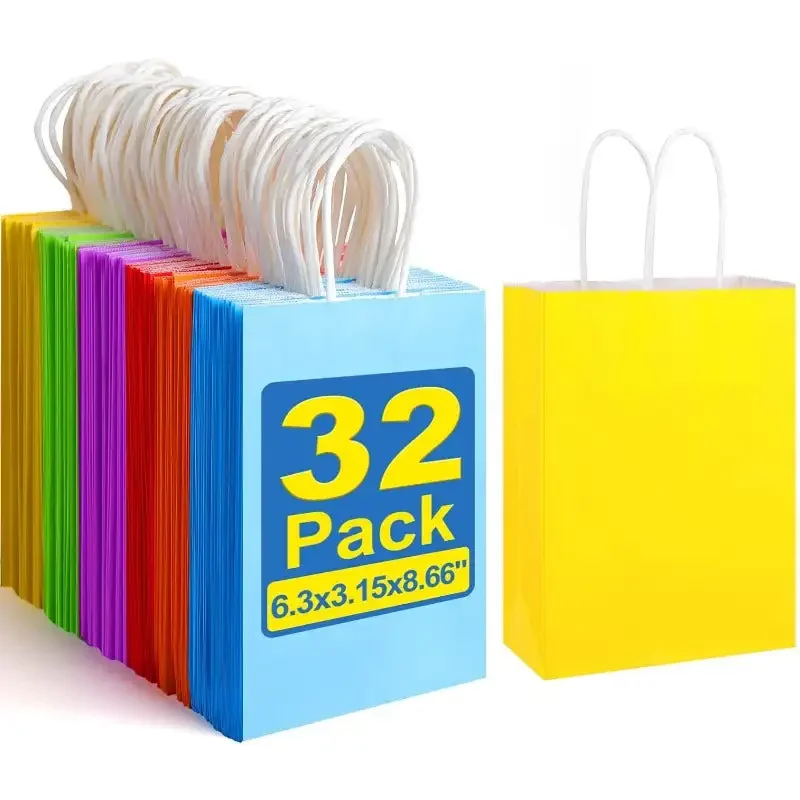 32 Pieces Paper Gift Bags, Kraft Paper Party Favor Bags Bulk with Handles (6 Colors)…
32 Pieces Paper Gift Bags, Kraft Paper Party Favor Bags Bulk with Handles (6 Colors)…