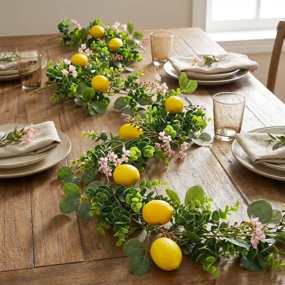 Silk Flowers Artificial Lemon Vine 200CM Length Green Leaves Lemon Vine Wreath Real Touch Realistic Fake Plant Front Door Decor
Silk Flowers Artificial Lemon Vine 200CM Length Green Leaves Lemon Vine Wreath Real Touch Realistic Fake Plant Front Door Decor
