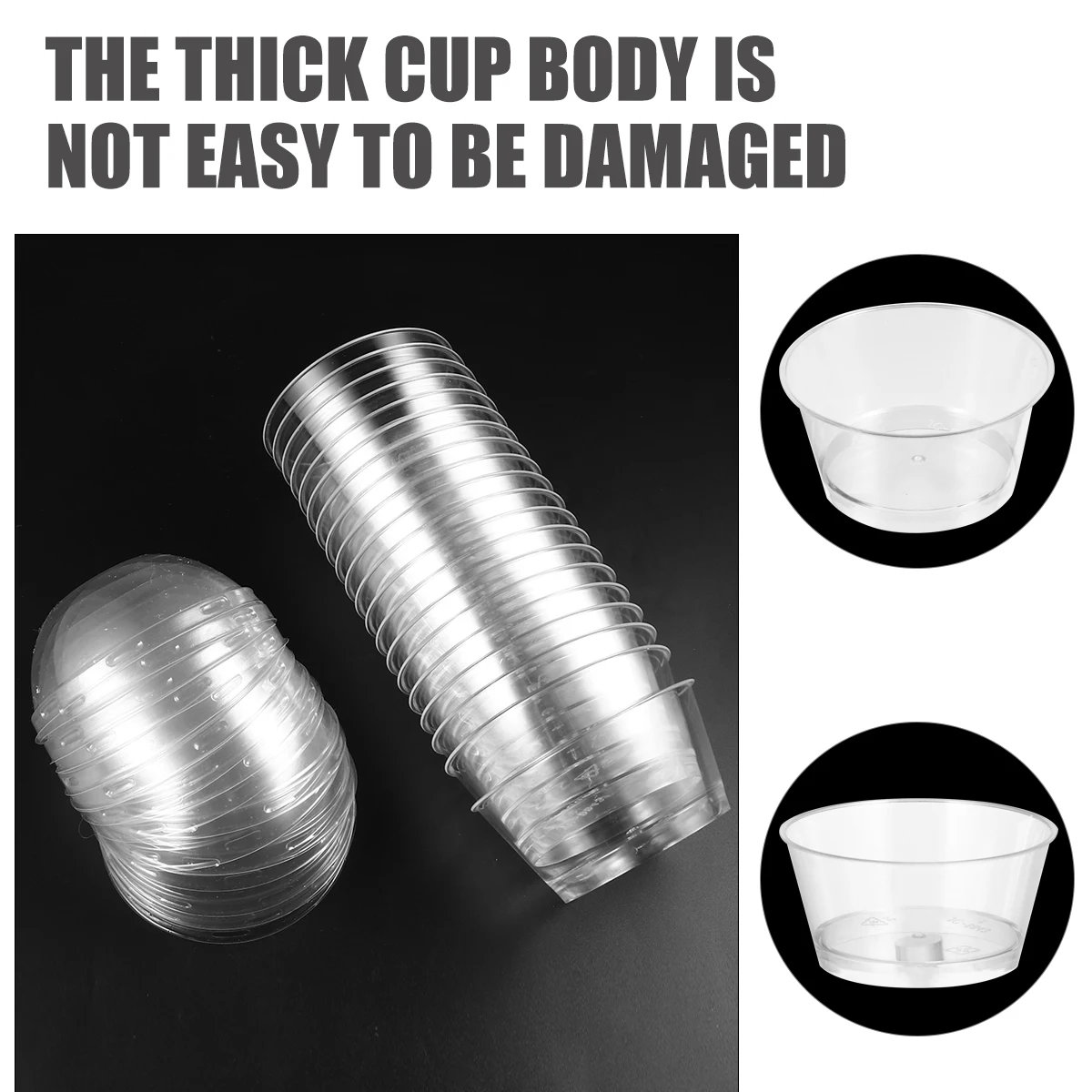 Cake Cup with Lid Thick Material Disposable Clear Plastic Pudding Cups Round Friendly Oil Proof Waterproof Kitchen
Cake Cup with Lid Thick Material Disposable Clear Plastic Pudding Cups Round Friendly Oil Proof Waterproof Kitchen