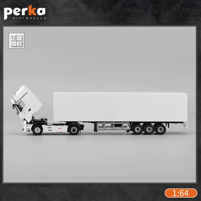 Perka литой под давлением масштаб 1:64 контейнерный грузовик полуприцеп автомобиль сплав имитация модели автомобиля нежный подарок коллекция украшение для шоу 
Perka литой под давлением масштаб 1:64 контейнерный грузовик полуприцеп автомобиль сплав имитация модели автомобиля нежный подарок коллекция украшение для шоу