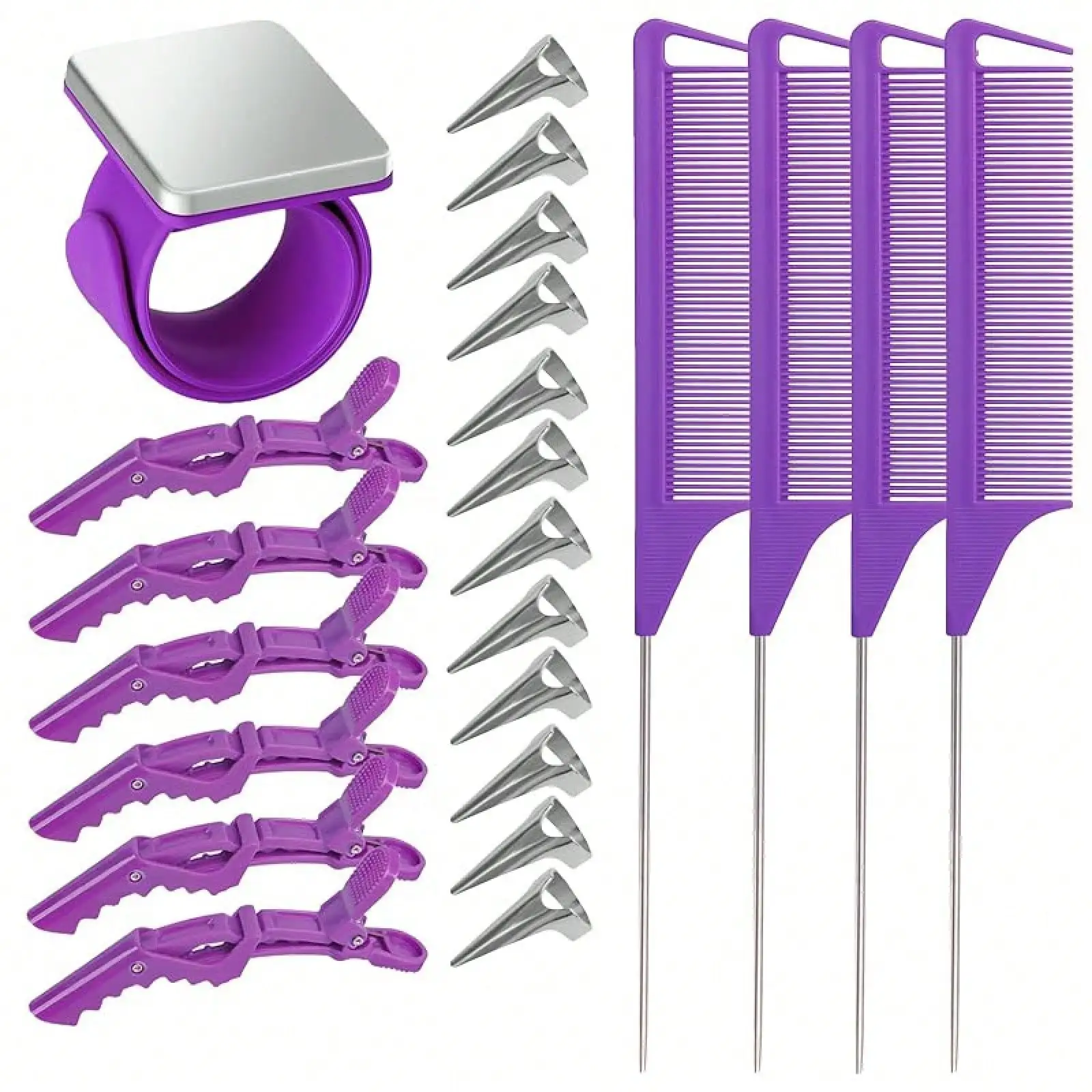 23 Pieces Hair Braiding Tools Set, Magnetic Wrist Pin Holder, Sectioning Clips, Rat Tail Combs, Hair Parting Rings Braidingvalentine's Day KUNW
23 Pieces Hair Braiding Tools Set, Magnetic Wrist Pin Holder, Sectioning Clips, Rat Tail Combs, Hair Parting Rings Braidingvalentine's Day KUNW