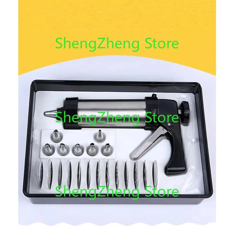 21pcs/set Manual Baking Tools Stainless Steel 13 Moulds+ 7 Nozzles+Press Gun Machine Biscuit Maker
21pcs/set Manual Baking Tools Stainless Steel 13 Moulds+ 7 Nozzles+Press Gun Machine Biscuit Maker