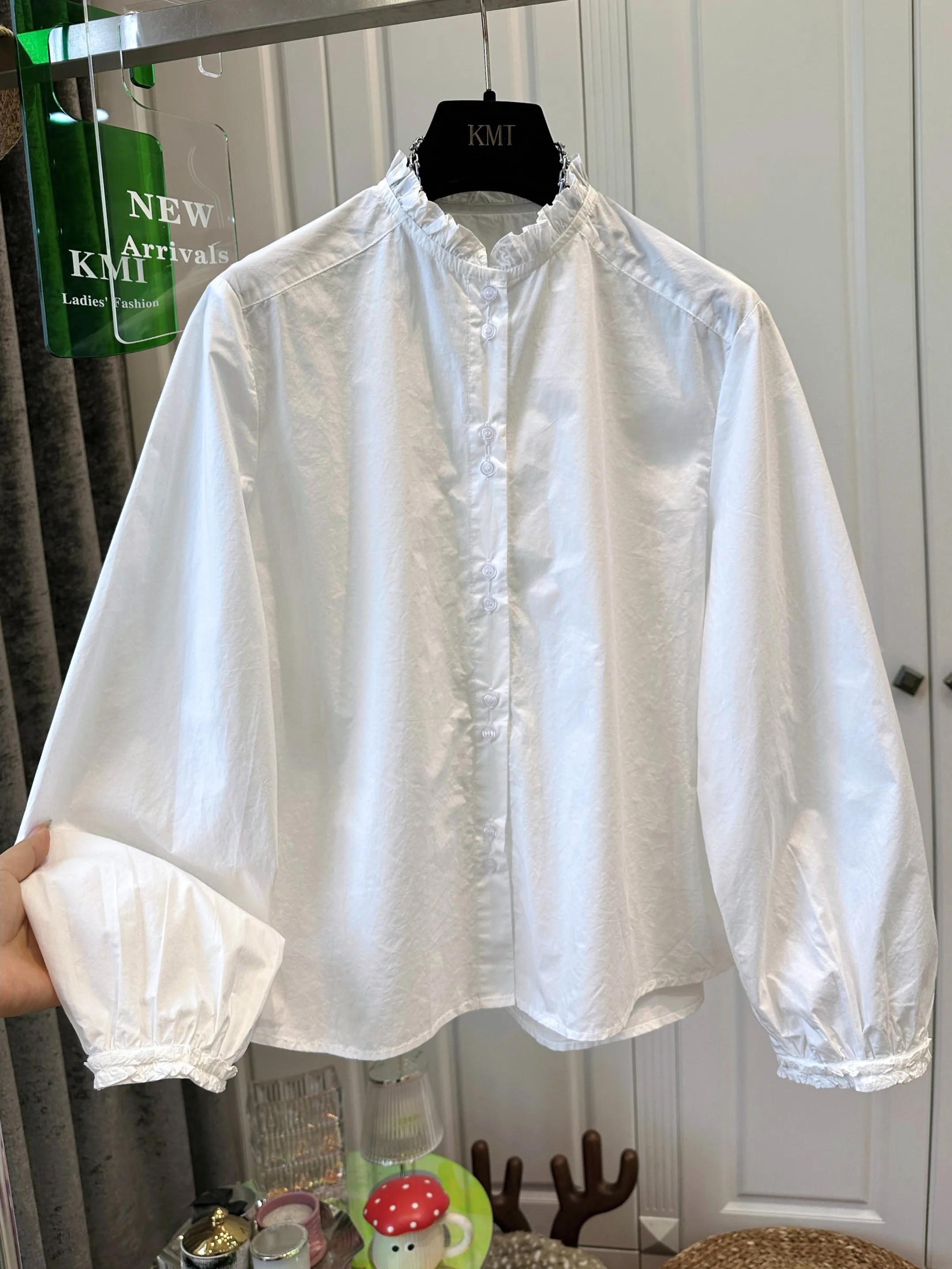 Fashionable Long Sleeve Shirt Spring Collection Women's Casual Loose Fit Cotton Shirt Elegant Beautiful Small Top
Fashionable Long Sleeve Shirt Spring Collection Women's Casual Loose Fit Cotton Shirt Elegant Beautiful Small Top