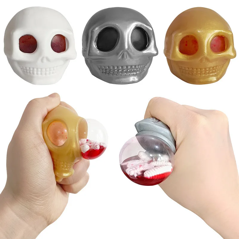 Unzip the eye-popping skull, squeeze the bug toy, the big ghost skull, vent the pressure, pinch the music horror
Unzip the eye-popping skull, squeeze the bug toy, the big ghost skull, vent the pressure, pinch the music horror