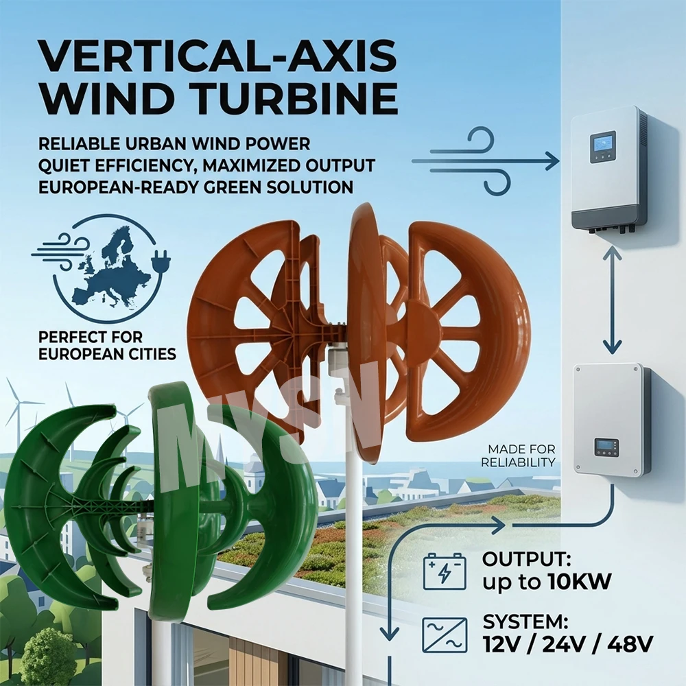 10KW Vertical Wind Turbine Generator 48V Wind Power Complete Kit Output 220V For 5000W Home Appliance Electric Generator Camping
10KW Vertical Wind Turbine Generator 48V Wind Power Complete Kit Output 220V For 5000W Home Appliance Electric Generator Camping