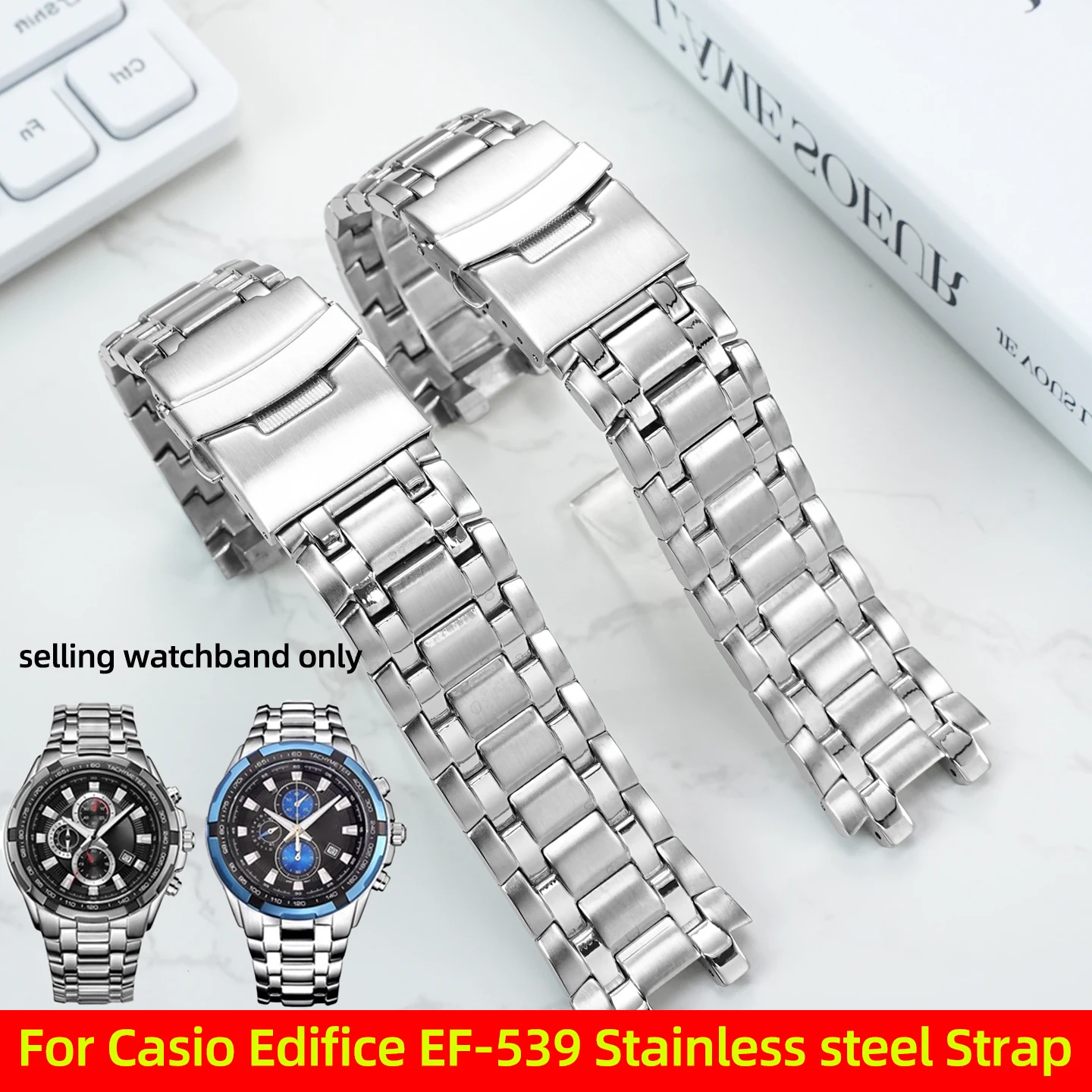 Ремешок для часов из нержавеющей стали для Casio Edifice Series EF-539 5118, мужской ремешок для часов, цельнометаллический водонепроницаемый браслет, аксессуары
Ремешок для часов из нержавеющей стали для Casio Edifice Series EF-539 5118, мужской ремешок для часов, цельнометаллический водонепроницаемый браслет, аксессуары