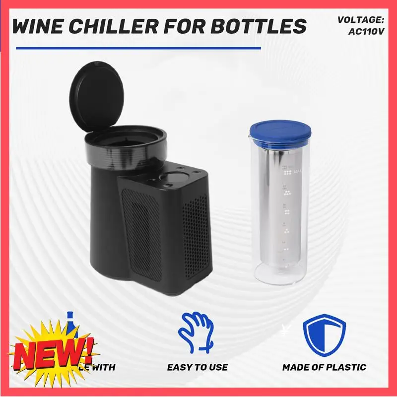 B17C Electric Wine Chiller, 34°F-68°F Temperature Control Single Bottle Portable Cooler For Red/White Wine, Champagne US Plug Du
B17C Electric Wine Chiller, 34°F-68°F Temperature Control Single Bottle Portable Cooler For Red/White Wine, Champagne US Plug Du