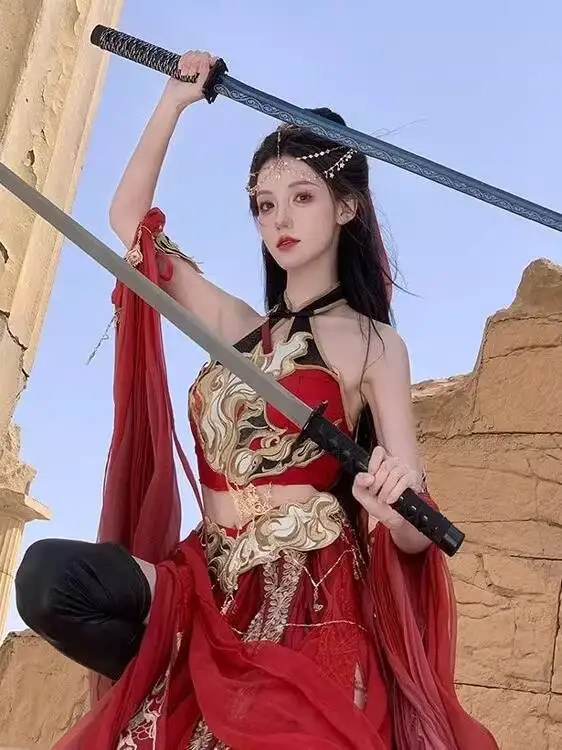 Flying Red Holy Flame Order Series Hanfu Western Style Desert Princess Exotic National Style Travel Photography Chinese Costume
Flying Red Holy Flame Order Series Hanfu Western Style Desert Princess Exotic National Style Travel Photography Chinese Costume