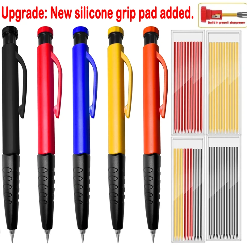 Solid Carpenter Pencil Woodworking Tools Mechanical Pencil with Refill Construction Job Tools Stationery Office School Supplies
Solid Carpenter Pencil Woodworking Tools Mechanical Pencil with Refill Construction Job Tools Stationery Office School Supplies