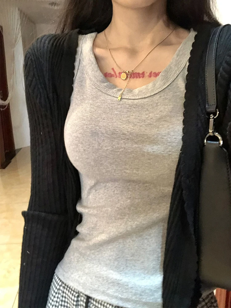 Solid Color Basic Vest Threaded Sleeveless Tops Women Summer Tank Tops Fashion Slim Fit Sleeveless T-shirt Women Clothing
Solid Color Basic Vest Threaded Sleeveless Tops Women Summer Tank Tops Fashion Slim Fit Sleeveless T-shirt Women Clothing