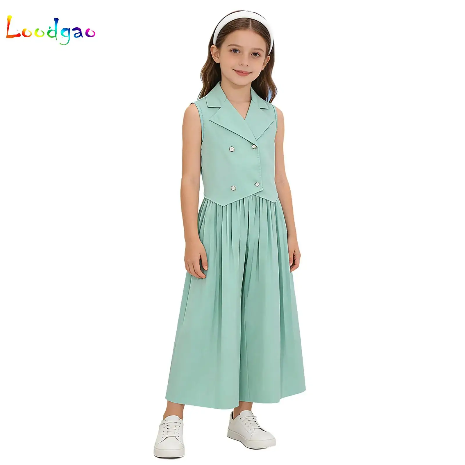 Girls Double-breasted Blazer Vest Coat And Wide Leg Pants Casual Kids Girl's Suit Fashionable Summer Suit For Children Clothing
Girls Double-breasted Blazer Vest Coat And Wide Leg Pants Casual Kids Girl's Suit Fashionable Summer Suit For Children Clothing