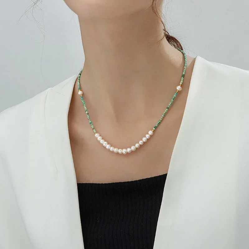 Minar Vintage Green Natural Stone Kallaite Splicing Freshwater Pearl Beaded Necklaces for Women Real Gold Plated Copper Chokers
Minar Vintage Green Natural Stone Kallaite Splicing Freshwater Pearl Beaded Necklaces for Women Real Gold Plated Copper Chokers